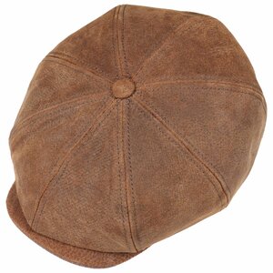Hatt - 8-PANEL CAP Leather Brown - Stetson