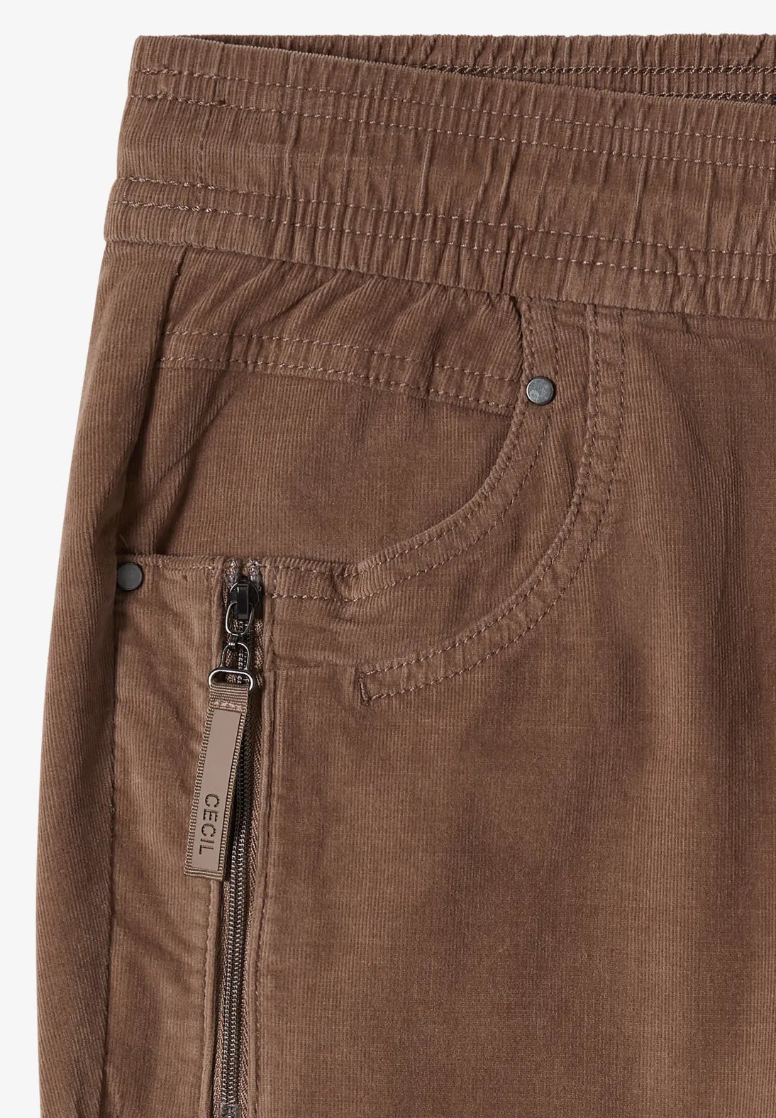 NOS Tracy Fine Corduroy Trousers - Earthy Taupe - Cecil - 6