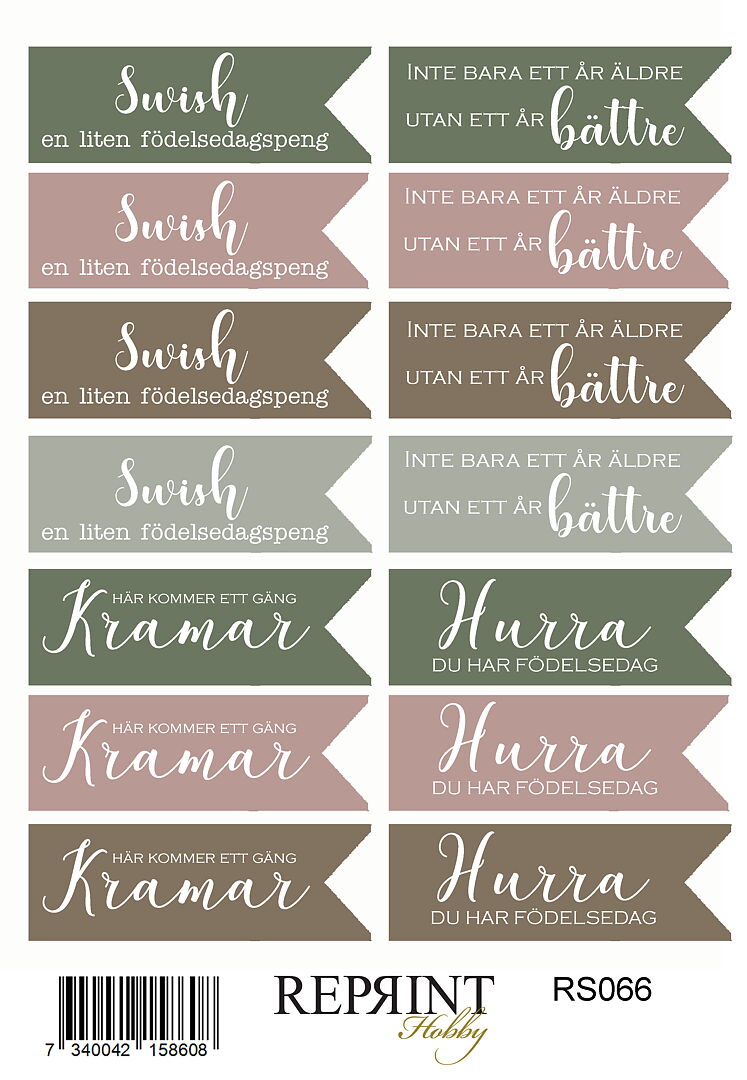 Reprint - Stickers - Hidden Magic svensk text - 11x16 cm