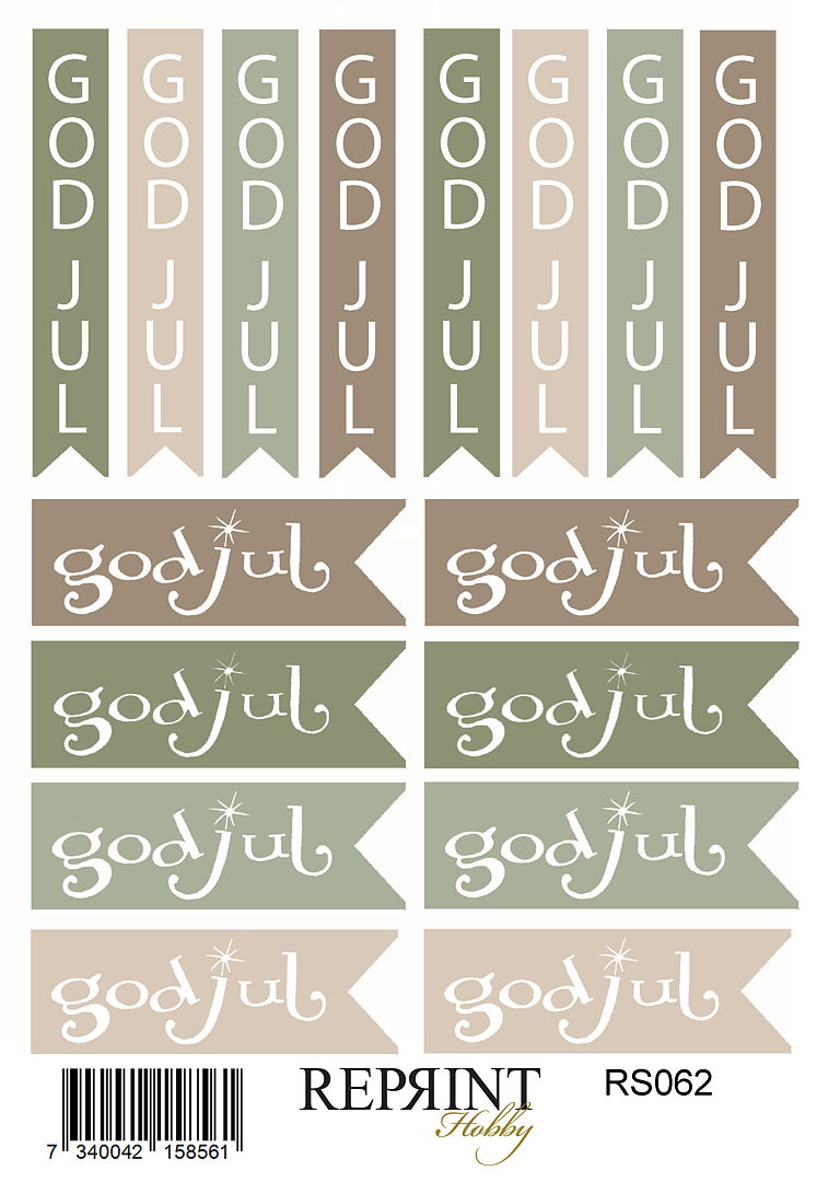 Reprint - Stickers - Cozy Christmas text - 11x16 cm