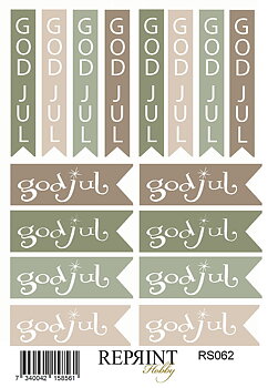 Reprint - Stickers - Cozy Christmas text - 11x16 cm
