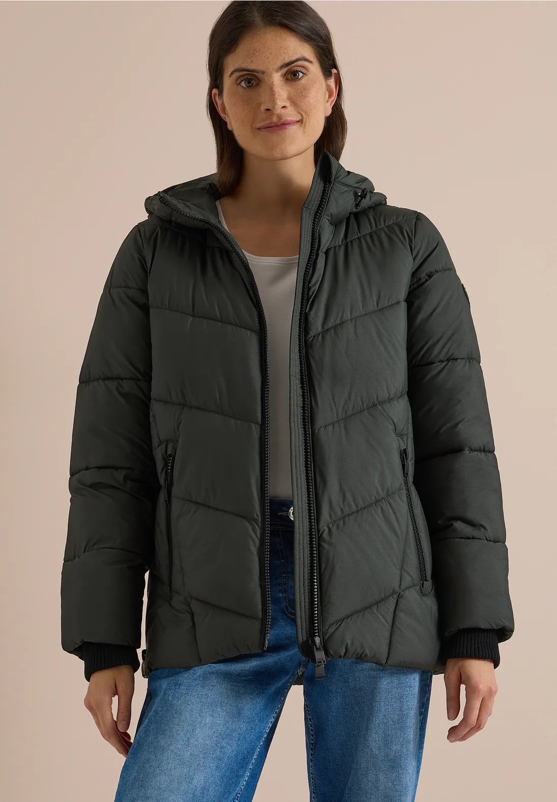 Mid Puffer Jacket - Olive Night - Cecil