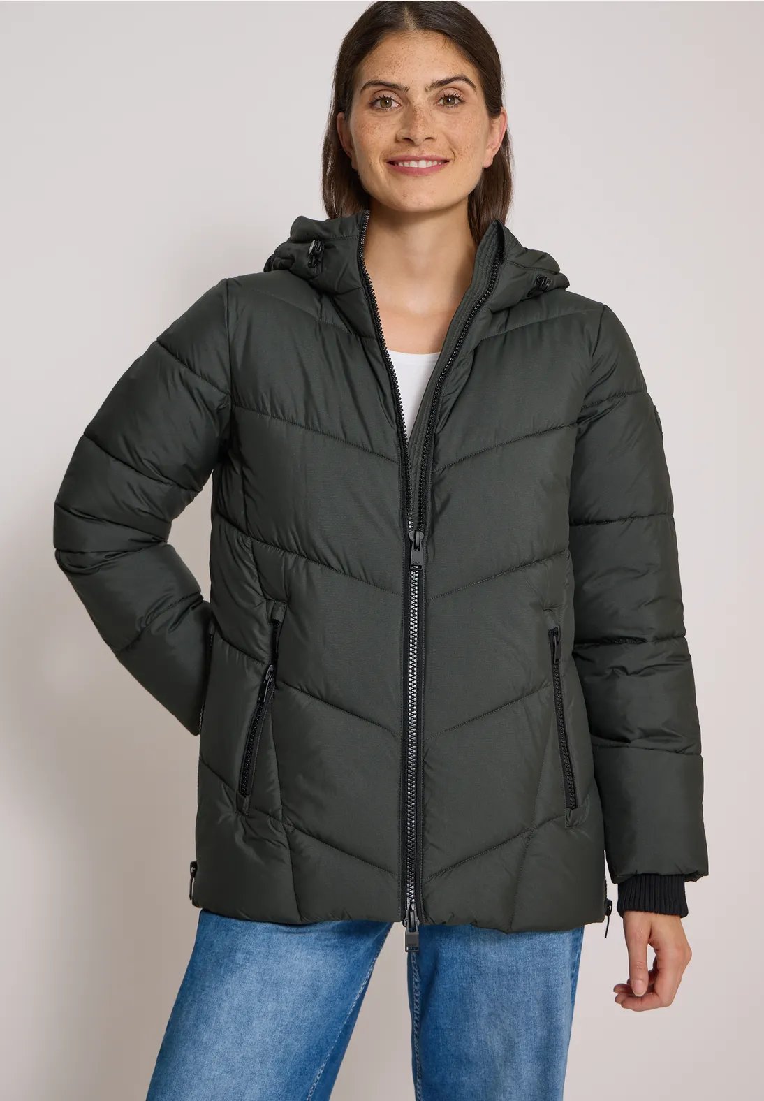 Mid Puffer Jacket - Olive Night - Cecil