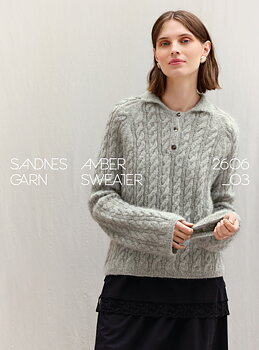 Sandnes Amber Sweater 2606_03  (31 m flätstick st 3,5)