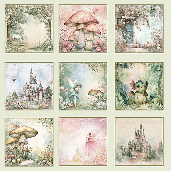 Reprint - Printed  papper 12x12 - Tags - Hidden Magic Collection 