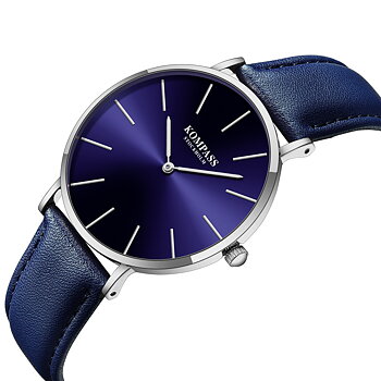 Kompass Classique Ultra-Thin Silver Blue