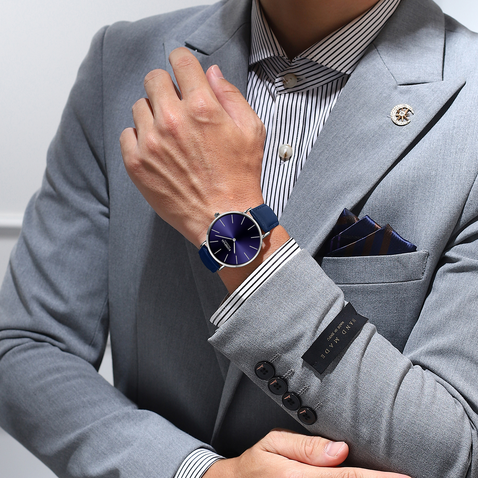 Kompass Classique Ultra-Thin Silver Blue - 7