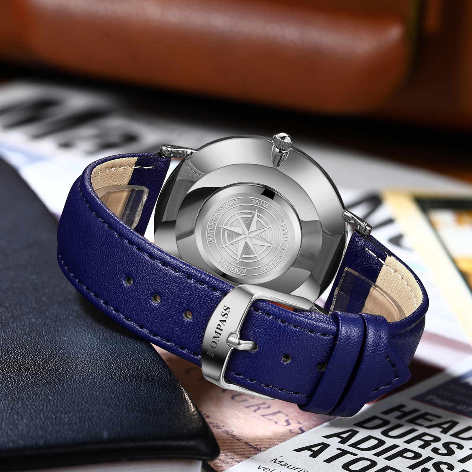 Kompass Classique Ultra-Thin Silver Blue - 9