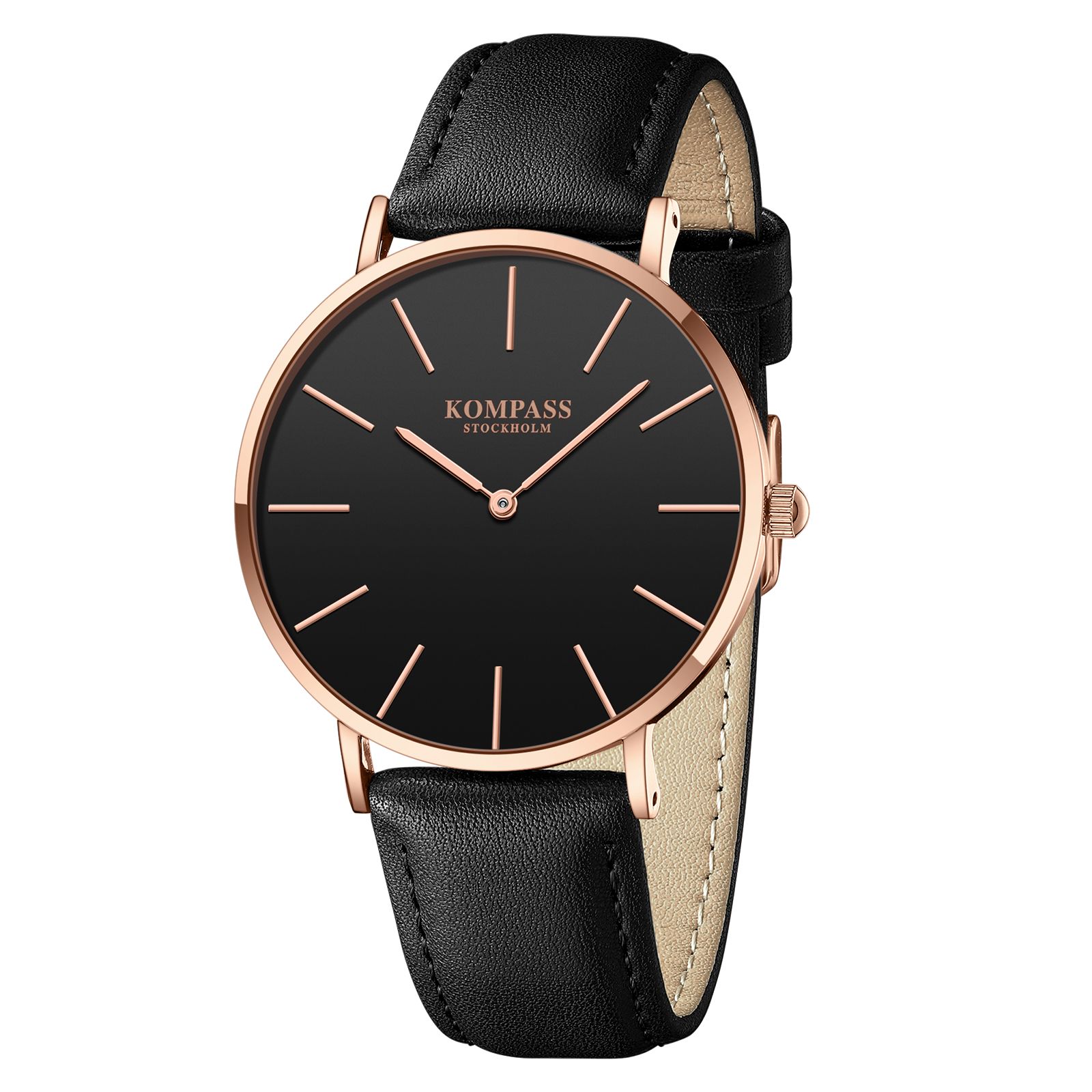 Kompass Classique Ultra-Thin Rose Gold Black - 3