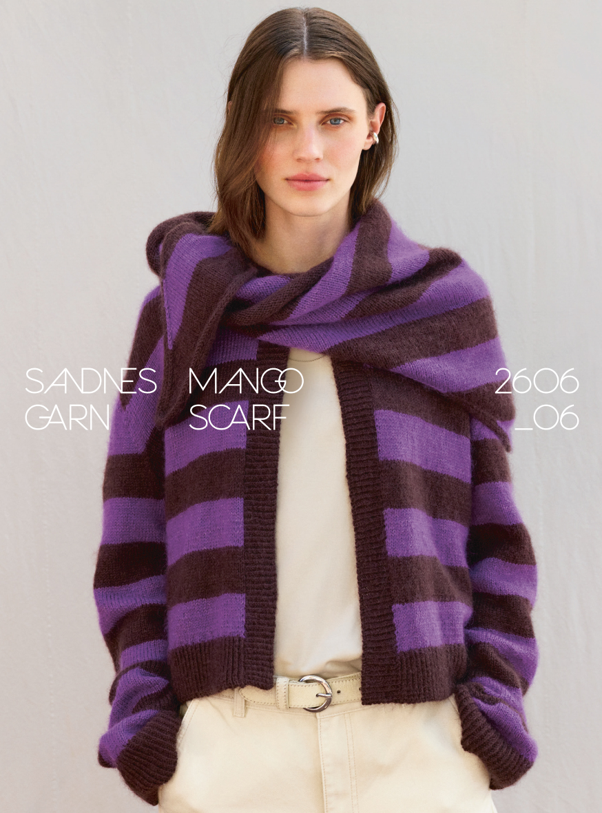 Sandnes Mango Scarf 2606_06  (23 m st 3,5)