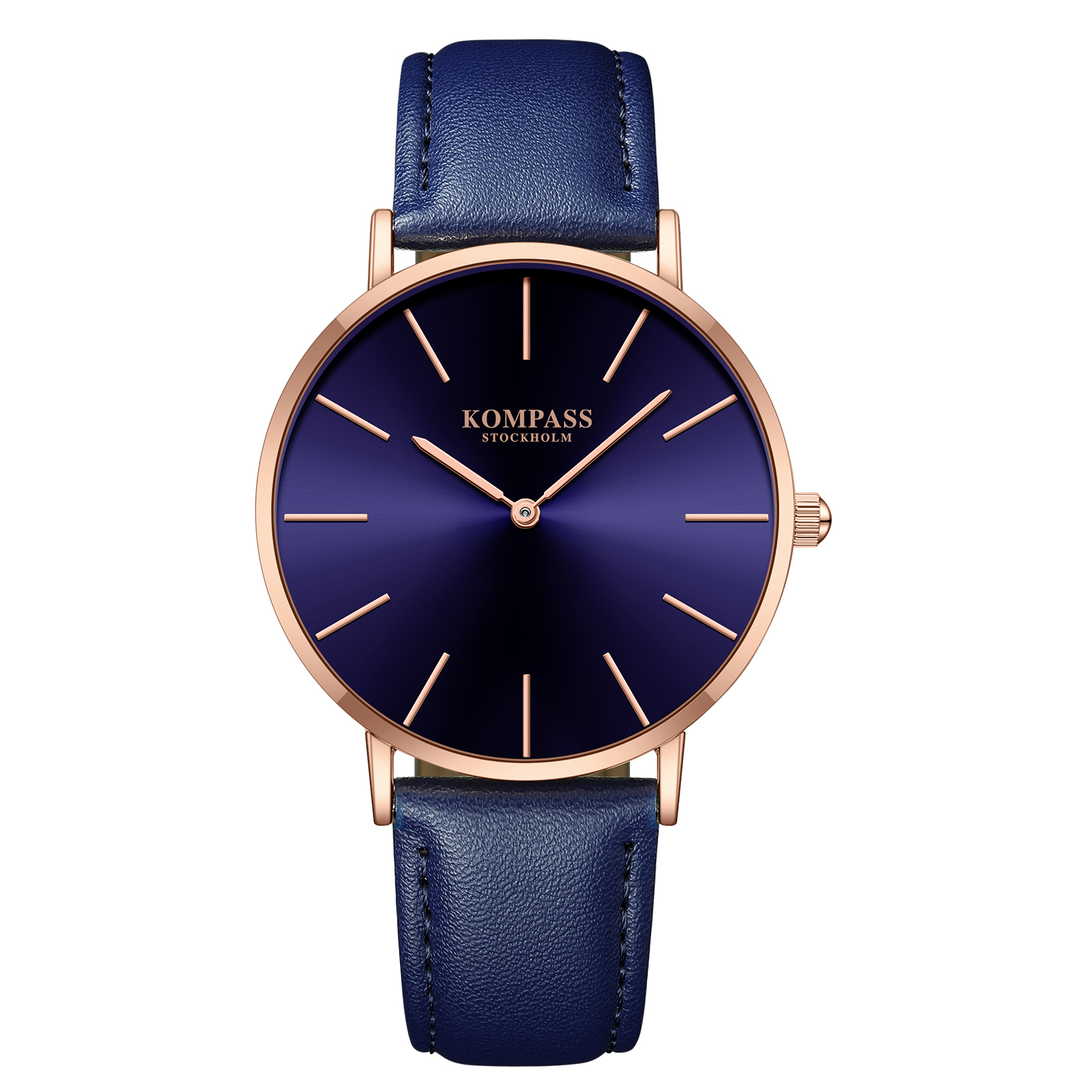 Kompass Classique Ultra-Thin Rose Gold Blue