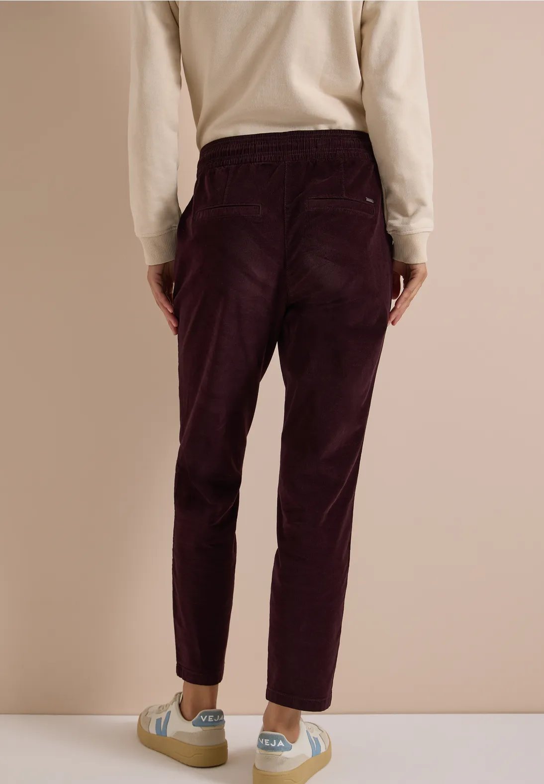 NOS Tracy Fine Corduroy Trousers - Berry Red - Cecil