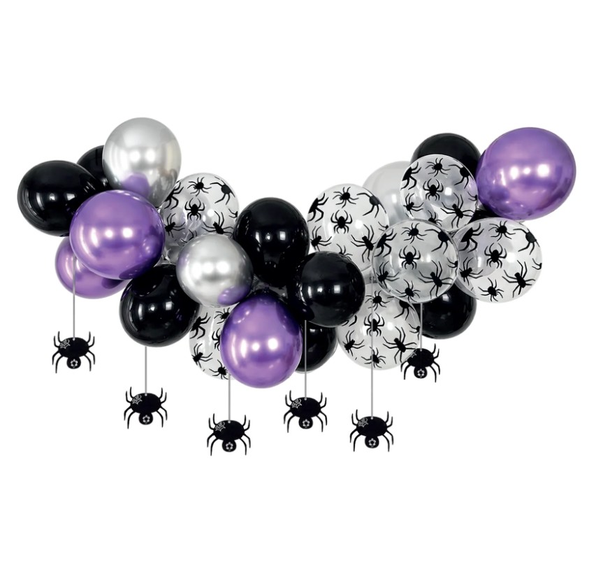 Ballongbåge - Halloween spindlar