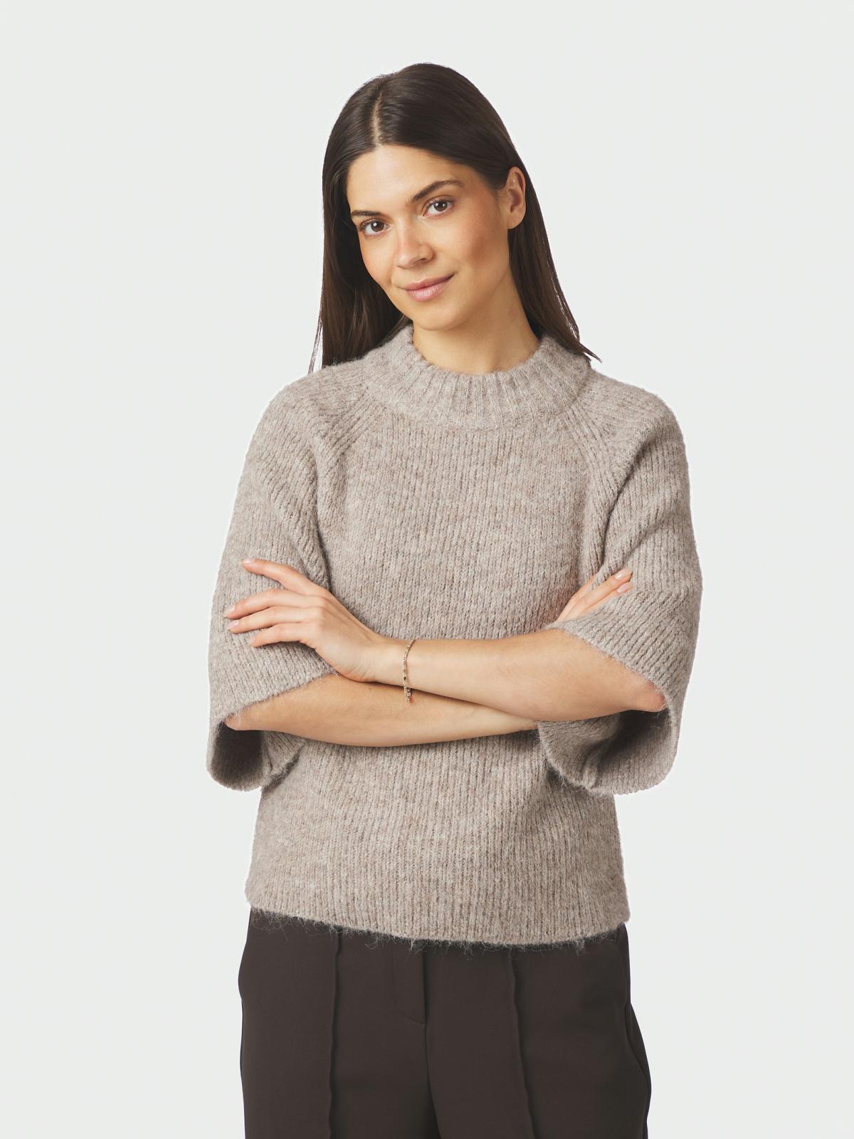 Neo Noir Bandi Fluffy Knit, Beige Melange - 3