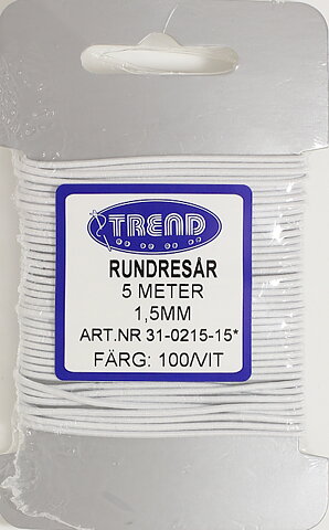 "Trend" Round Elastic, 1.5 mm × 5 meters