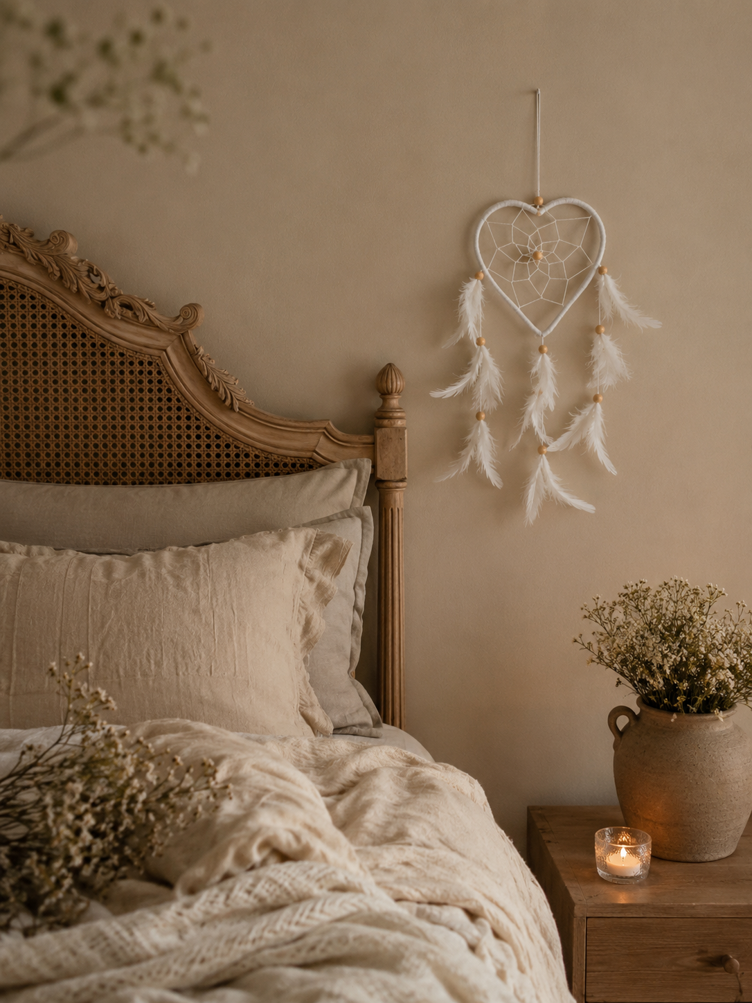 Dreamcatcher Heart White - 2