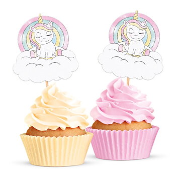 Cake Picks - Baby Unicorn på moln
