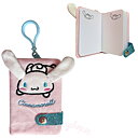 Cinnamoroll Kawaii Ljusrosa Anteckningsbok i Plysch med Hänge, 80 blad