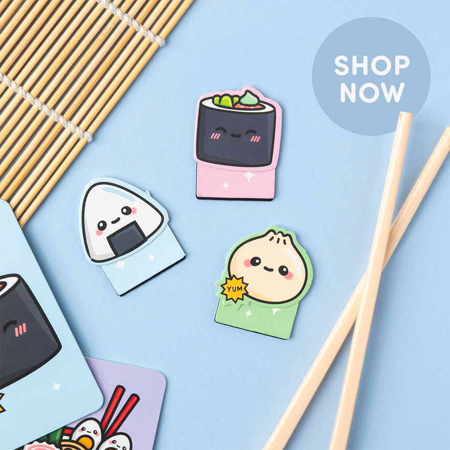 Foodiemals Ramen & Sushi Magnetiskt Bokmärke-Set - 11