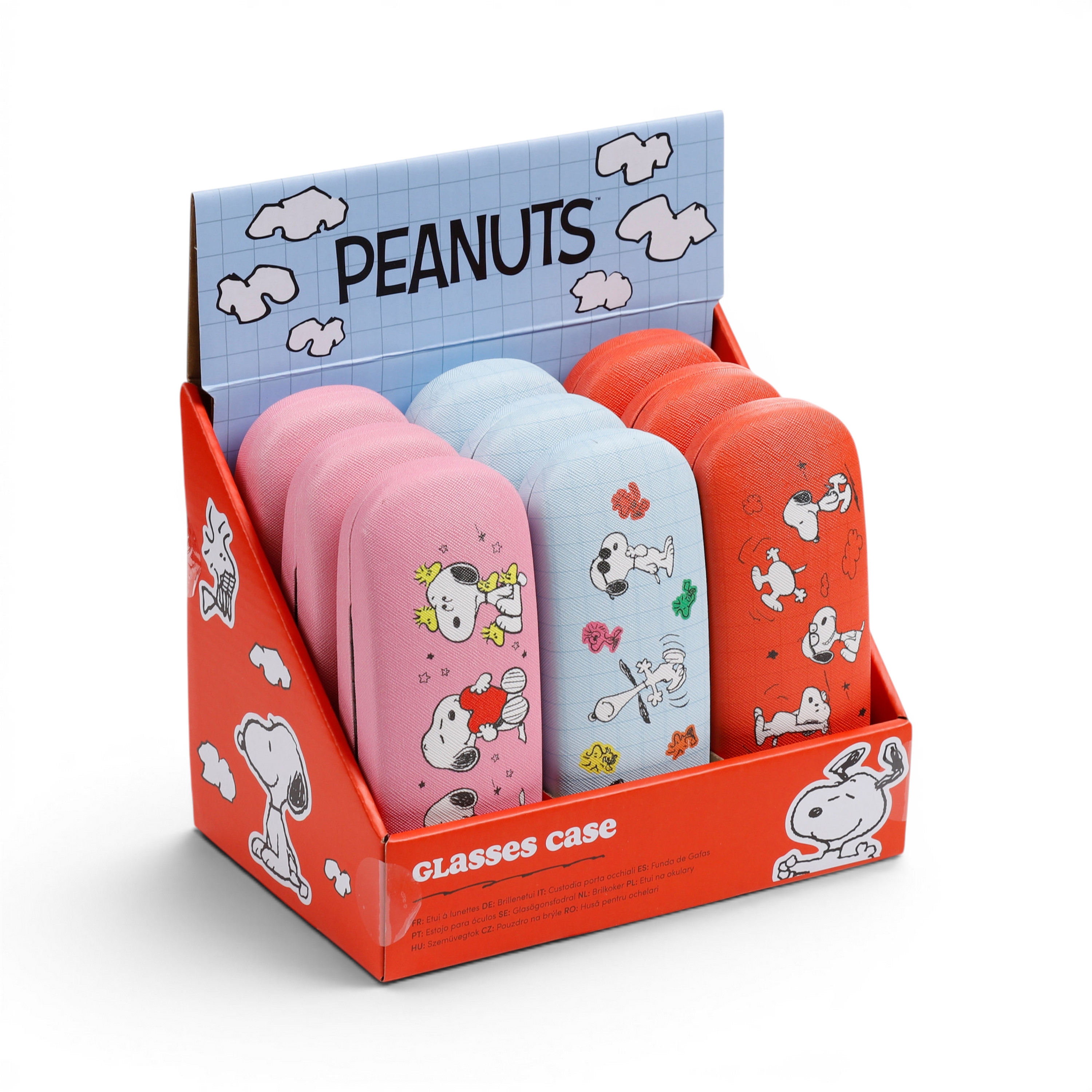 Snobben & Woodstock Glasögonfodral och Solglasögonsfodral - Rosa Peanuts - 4