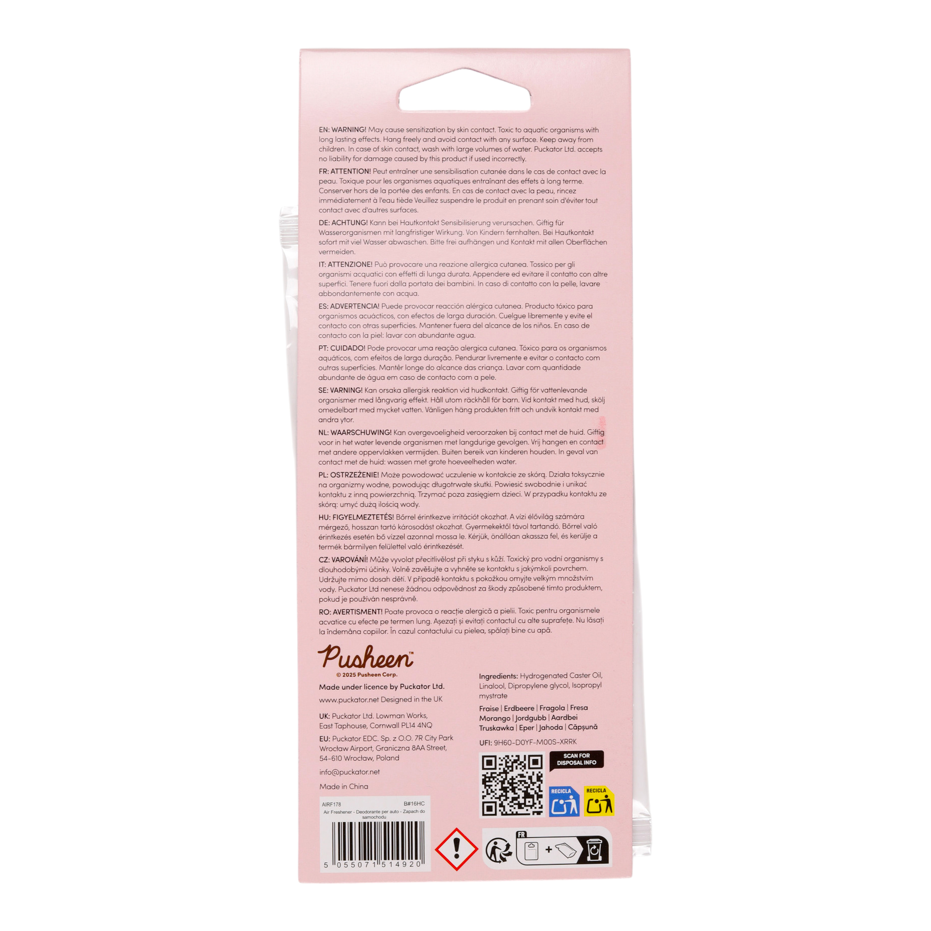 Pusheen the Cat Hjärta Luftfräschare - Jordgubb Air freshener - 4