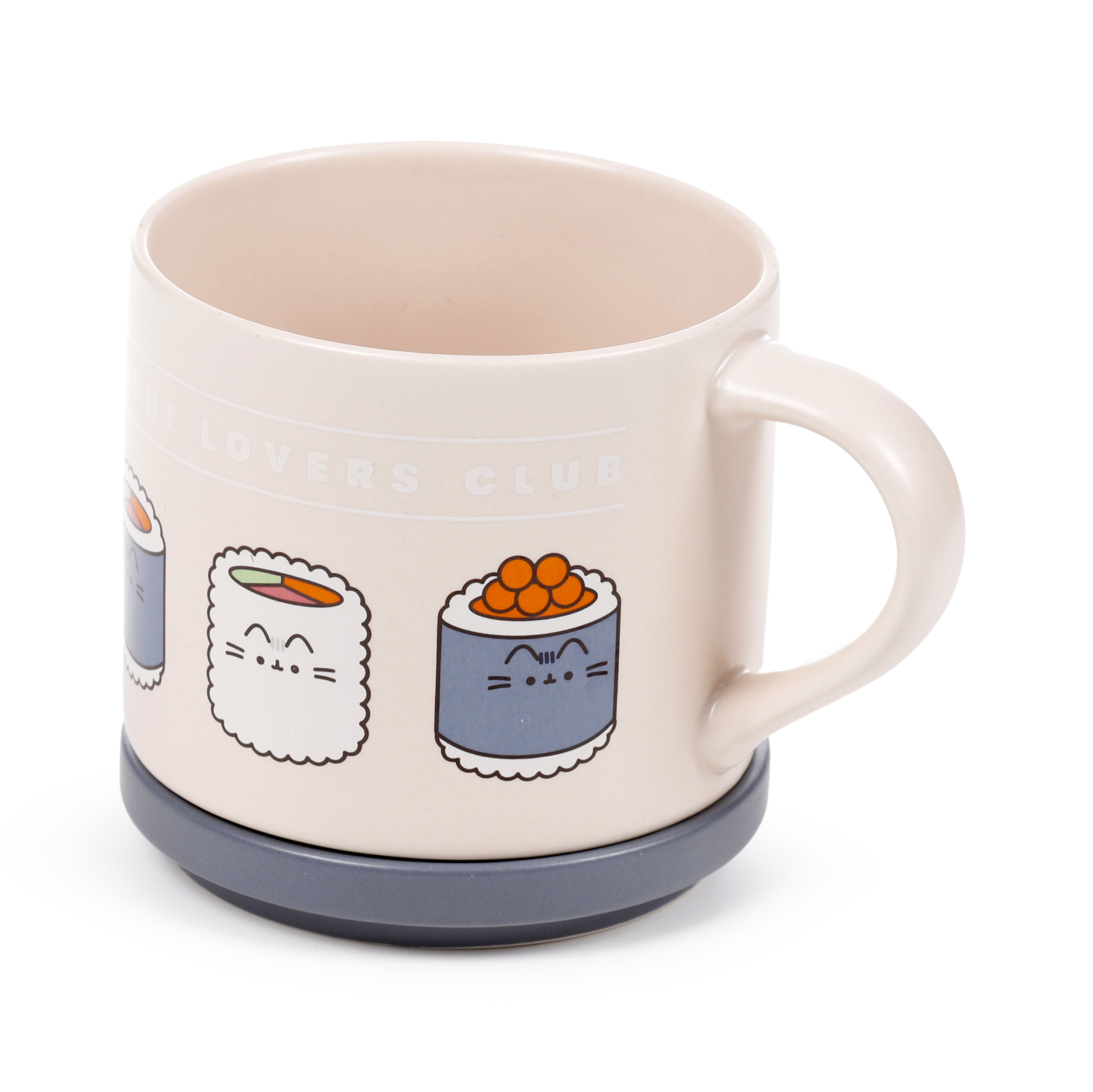 Pusheen the Cat Katt Porslinsmugg & Underlägg/Lock Set - Sushi Lover 420ml - 5
