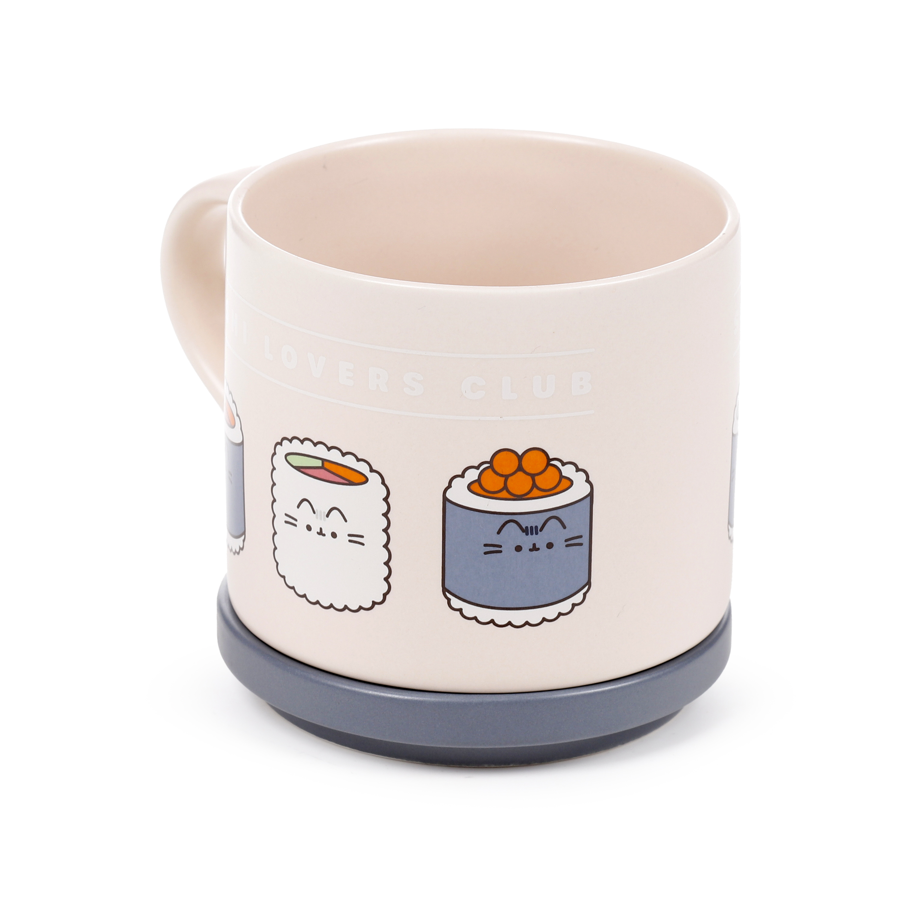 Pusheen the Cat Katt Porslinsmugg & Underlägg/Lock Set - Sushi Lover 420ml - 8