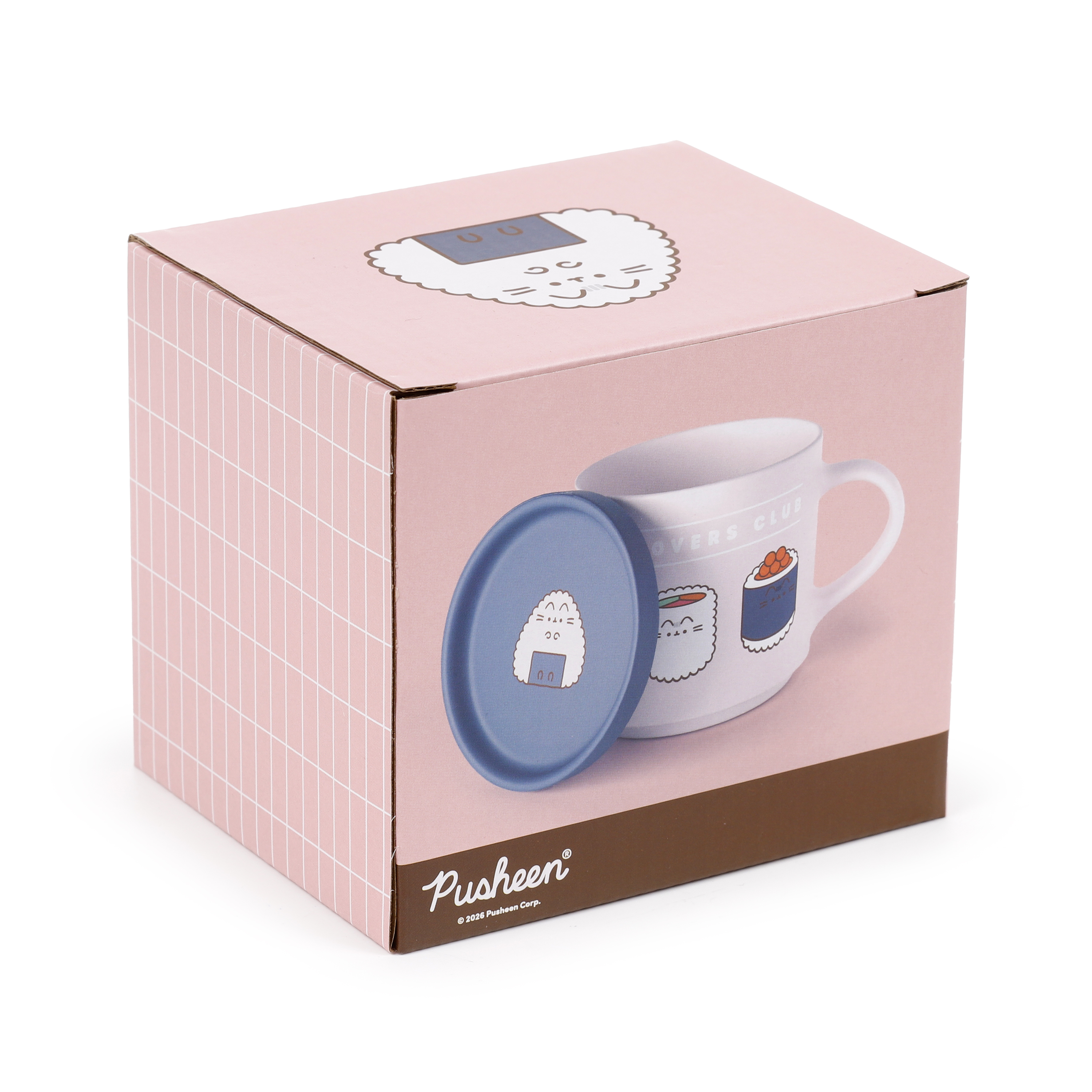 Pusheen the Cat Katt Porslinsmugg & Underlägg/Lock Set - Sushi Lover 420ml - 10