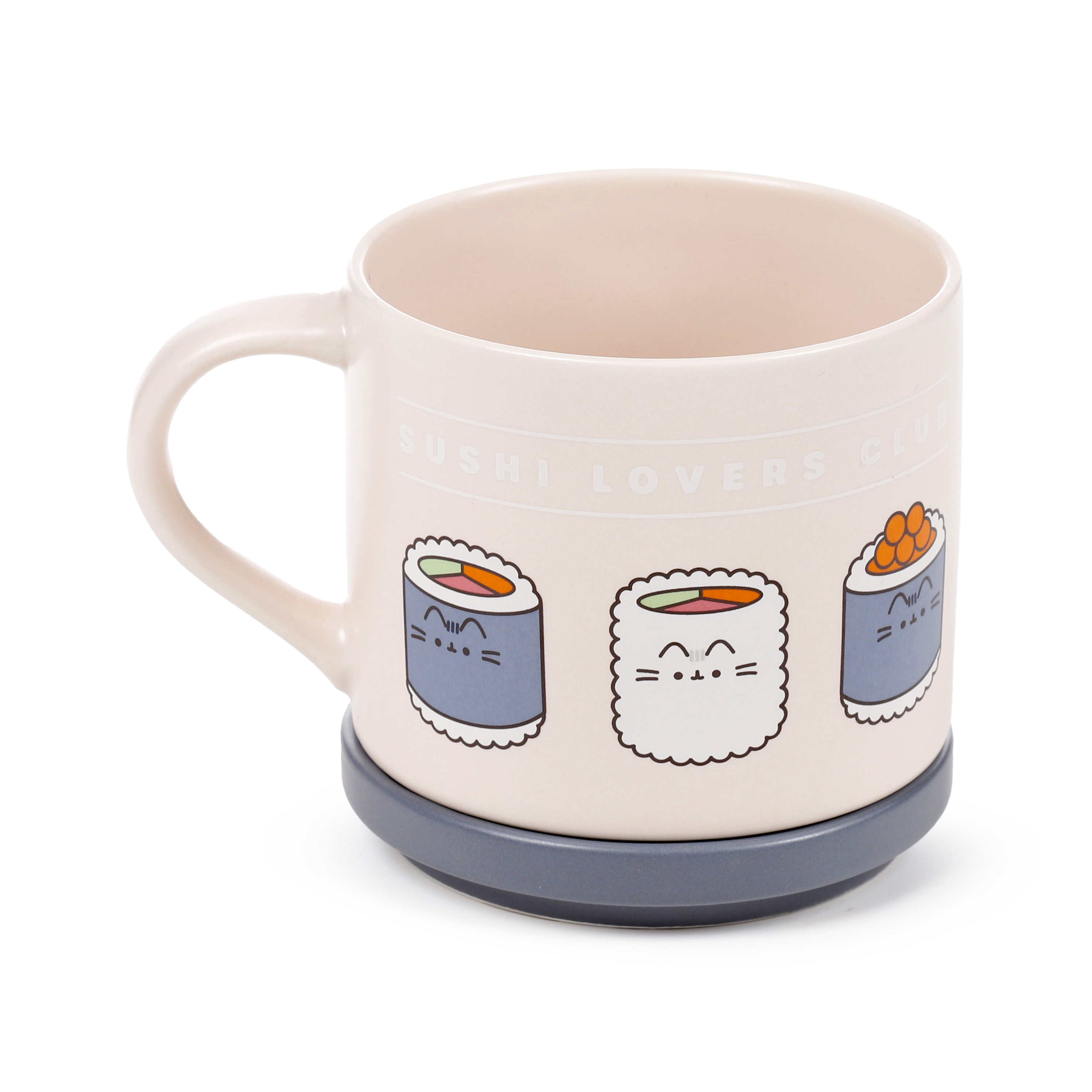 Pusheen the Cat Katt Porslinsmugg & Underlägg/Lock Set - Sushi Lover 420ml - 7
