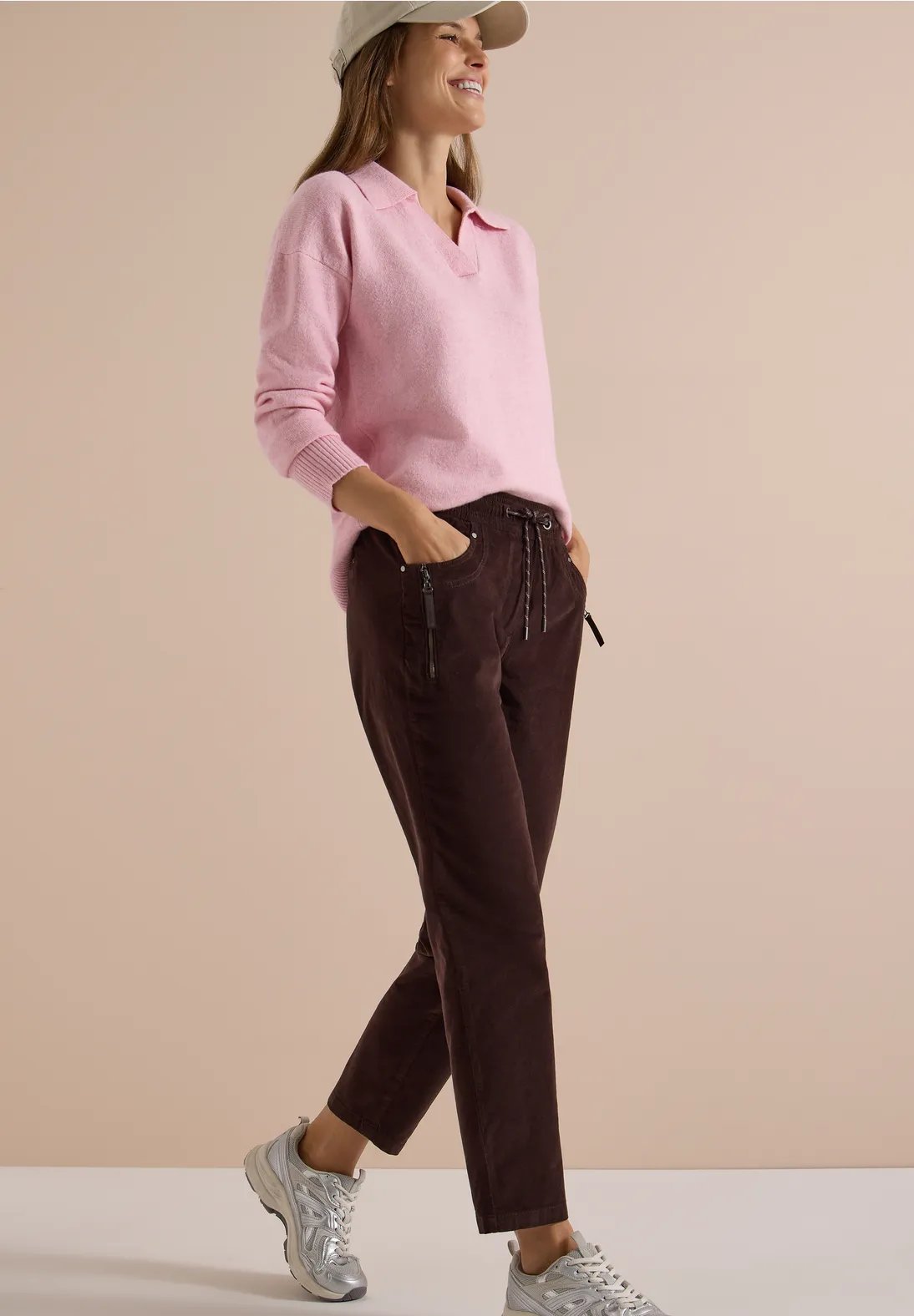 NOS Tracy Fine Corduroy Trousers - Truffle Brown - Cecil