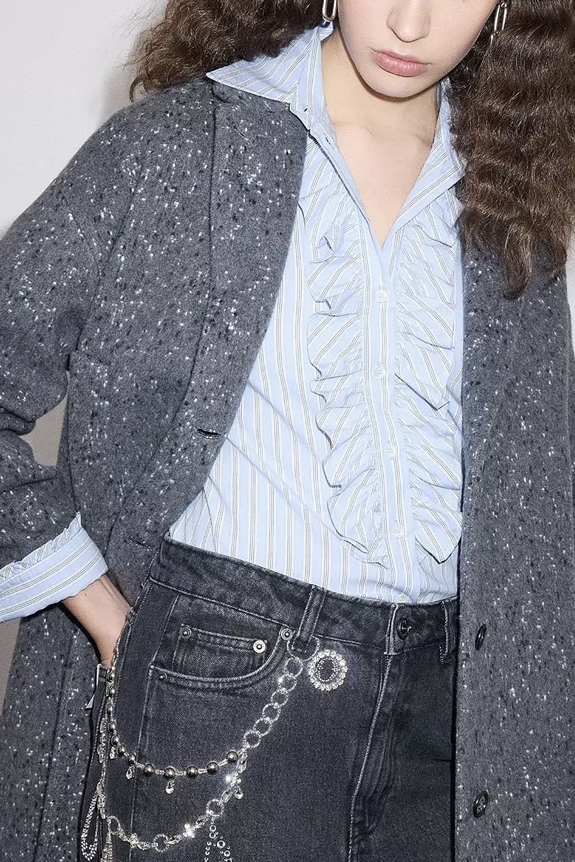 OttodÁme - Striped Shirt With Ruffles - 4