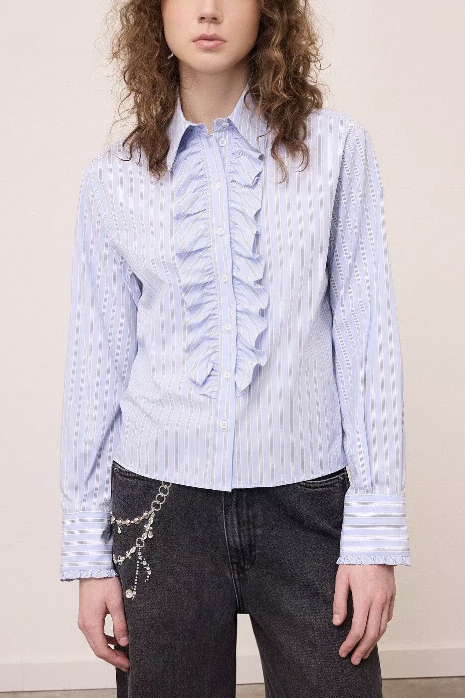 OttodÁme - Striped Shirt With Ruffles