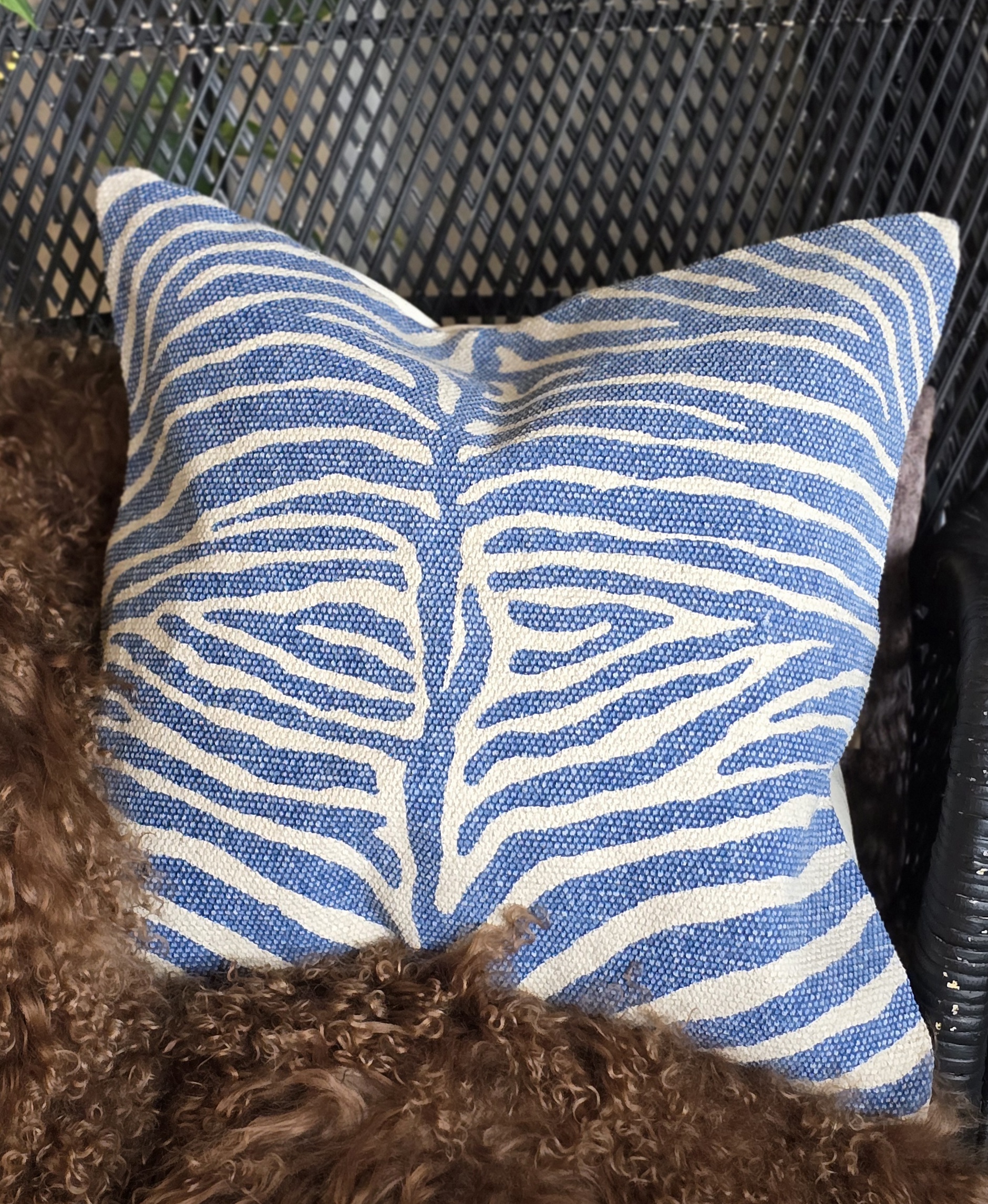 Kuddfodral - Stonewash Zebra Blå