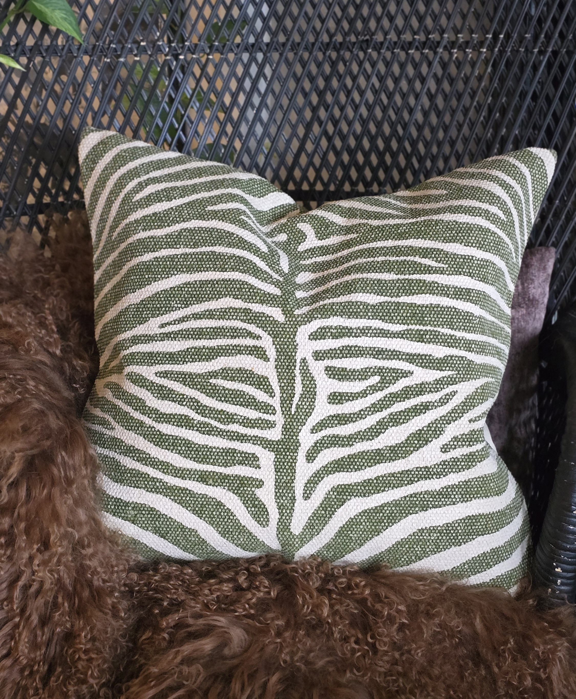 Kuddfodral - Stonewash Zebra Grön