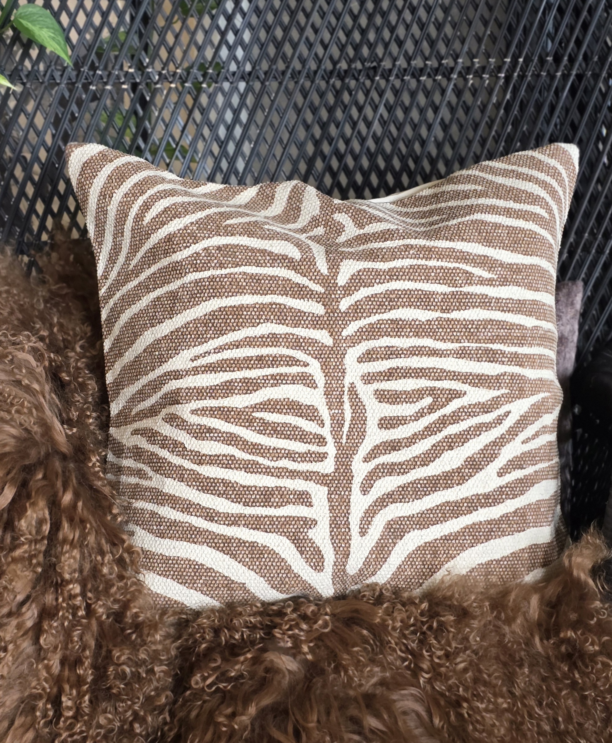 Kuddfodral - Stonewash Zebra Brun