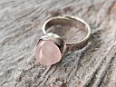 Bullet ring rosenkvarts, 925-silver