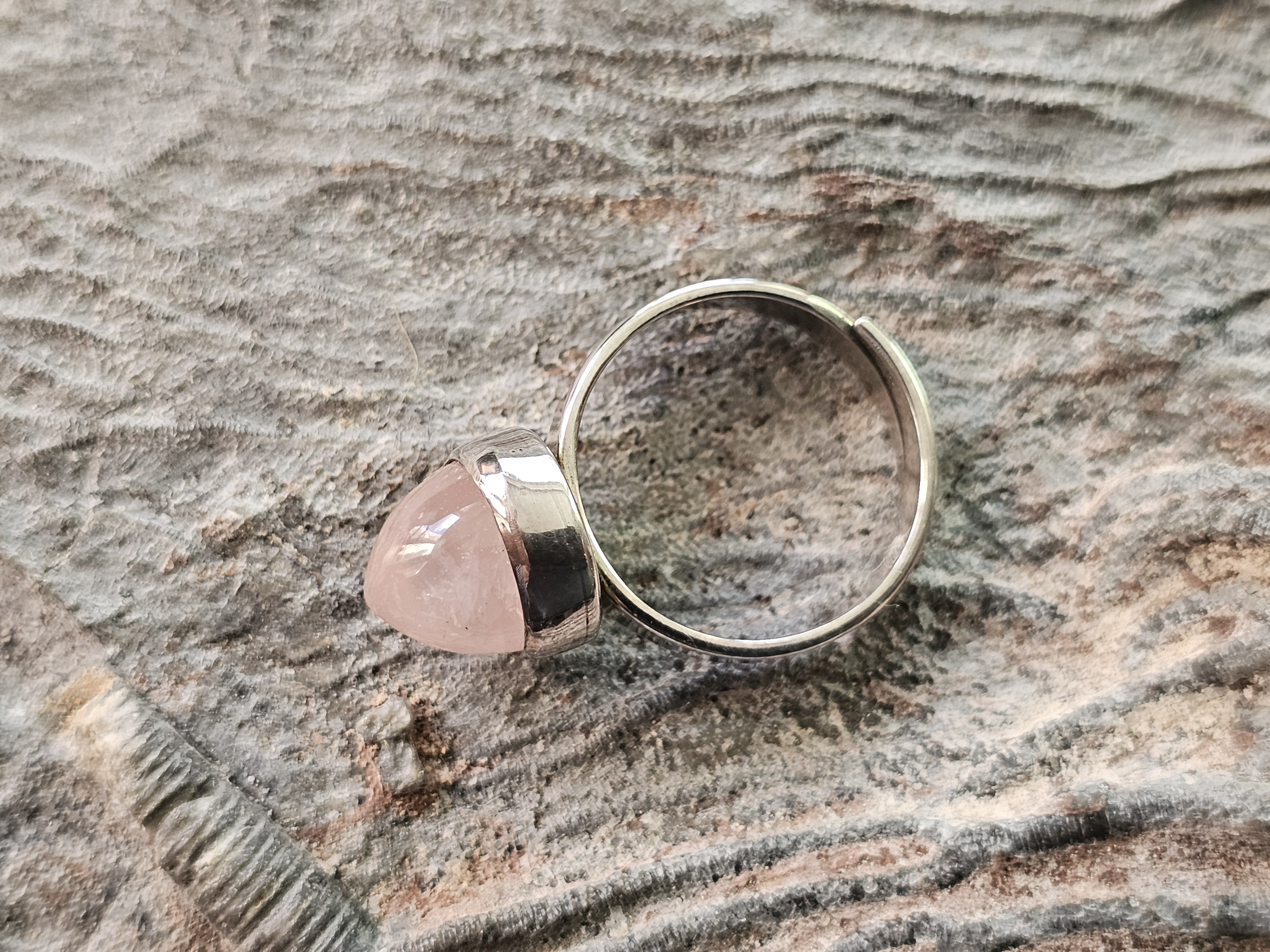 Bullet ring rosenkvarts, 925-silver - 4