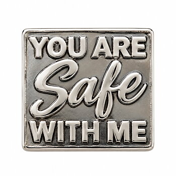 You are safe with me pin