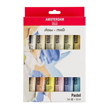 Amsterdam  Akrylfärgsset Pastel 12 × 20 ml