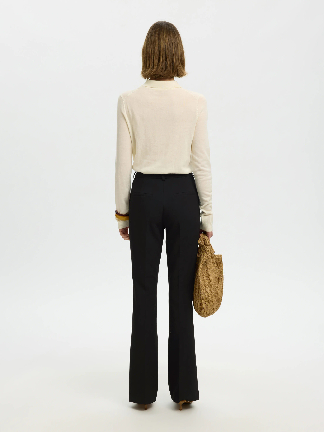 SLWRITA MW SLIM FLARED PANT FD Black - 4