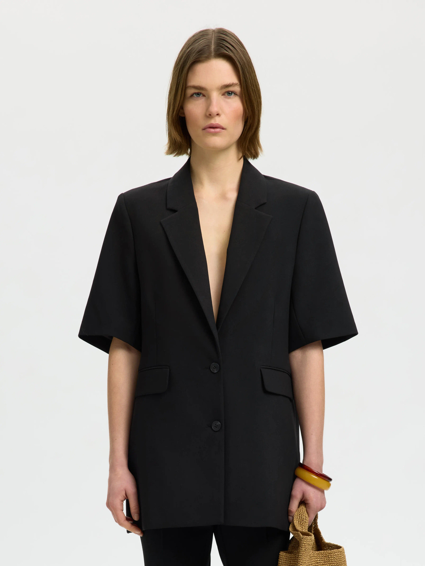 SLWRITA SS RELAXED BLAZER FD Black - 4