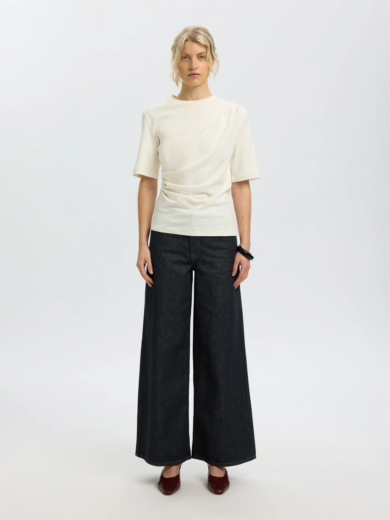 SLWTAJ LIGHT TWIST TEE NOOS Egret - 6