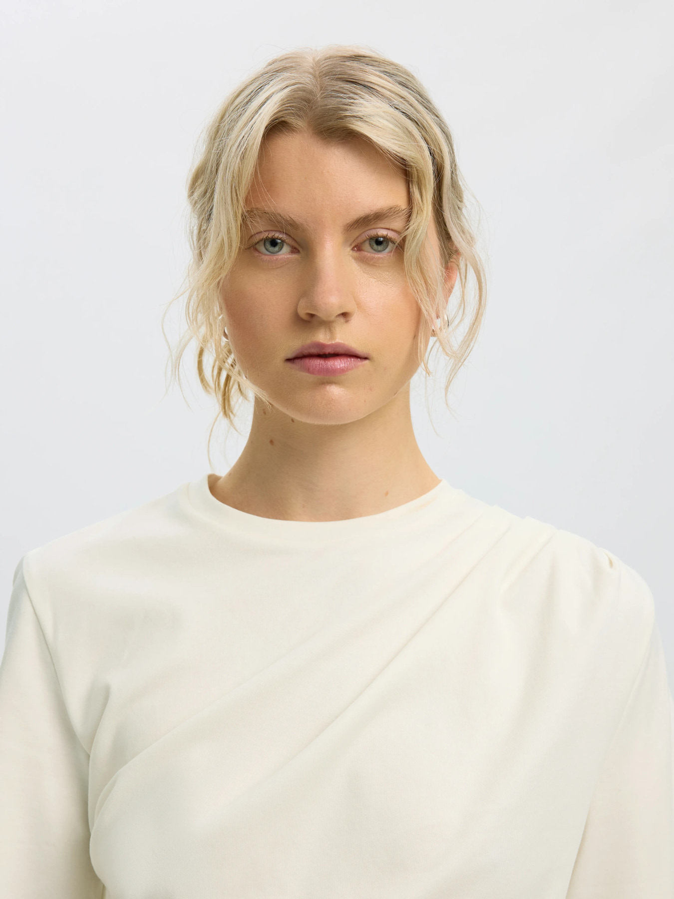 SLWTAJ LIGHT TWIST TEE NOOS Egret - 5