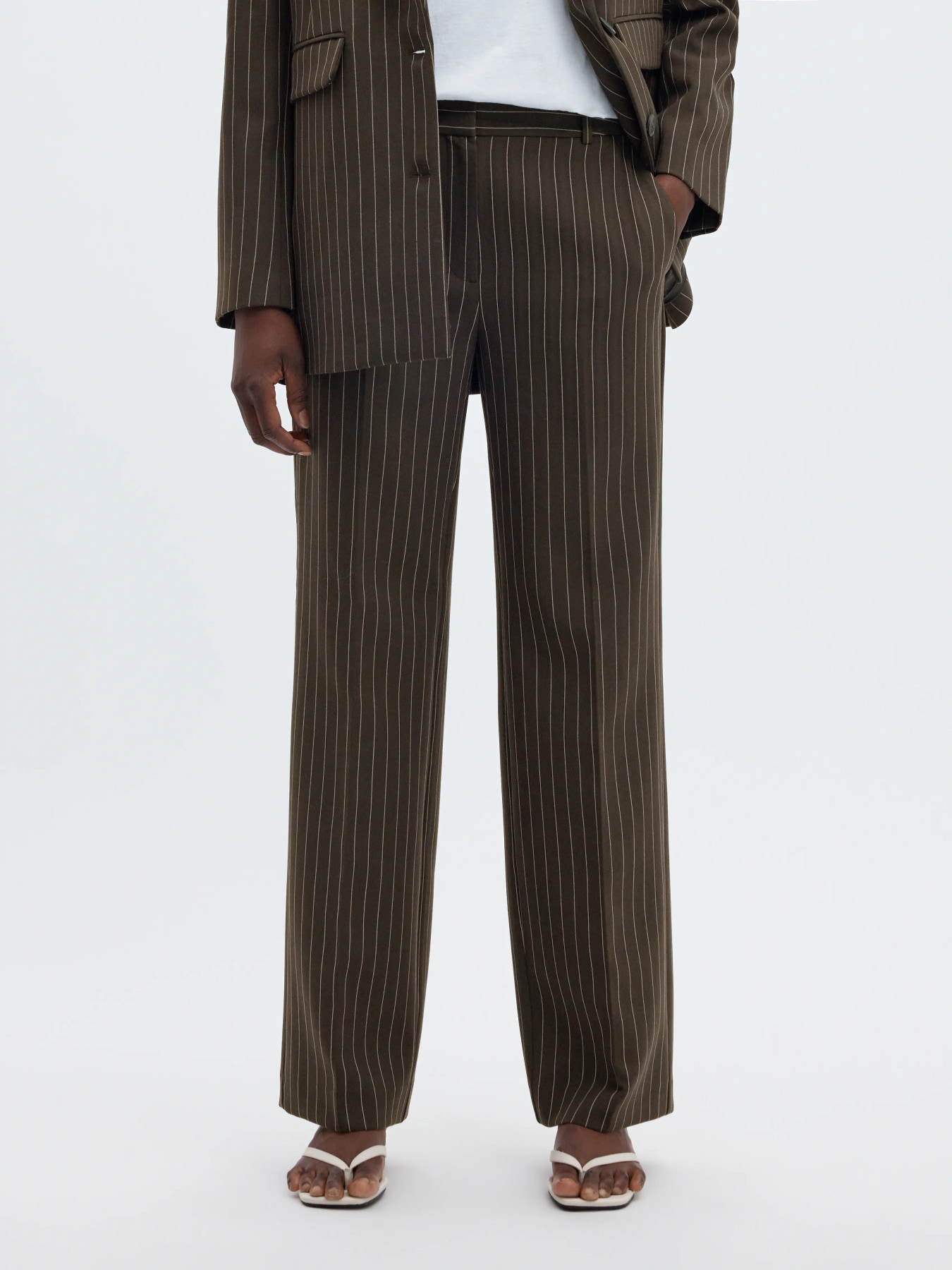 SLWRITA MW WIDE PANT PIN STRIPE NOOS Delicioso PINSTRIPE - 2