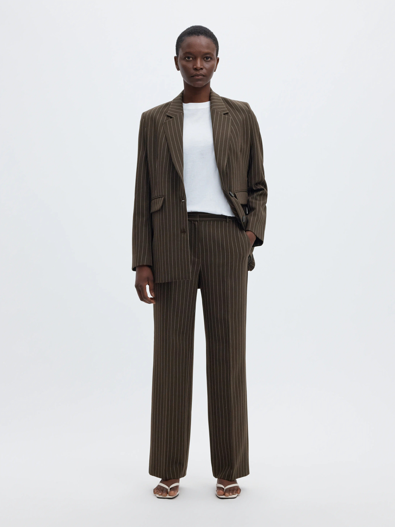 SLWRITA MW WIDE PANT PIN STRIPE NOOS Delicioso PINSTRIPE - 6