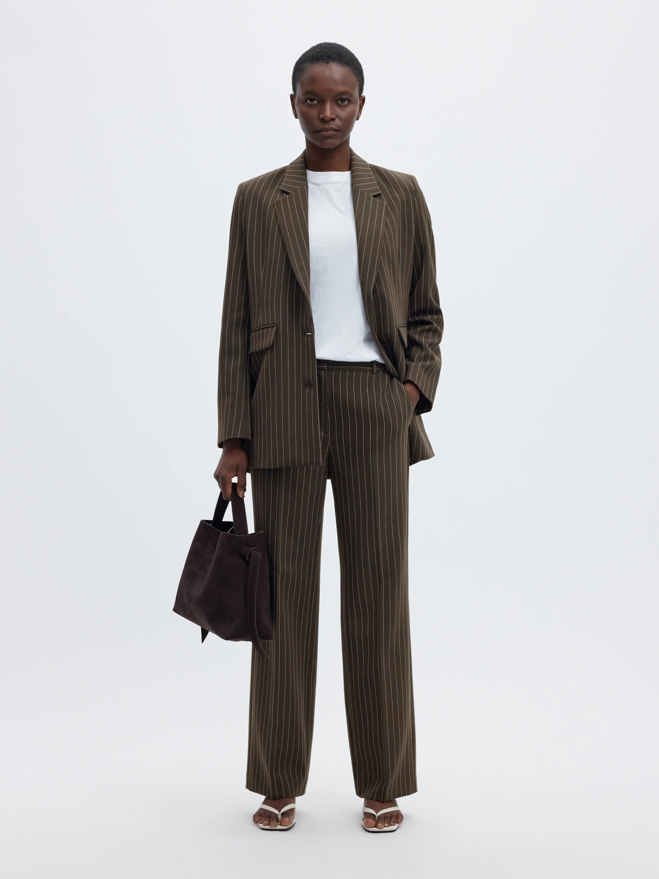 SLWRITA MW WIDE PANT PIN STRIPE NOOS Delicioso PINSTRIPE - 3