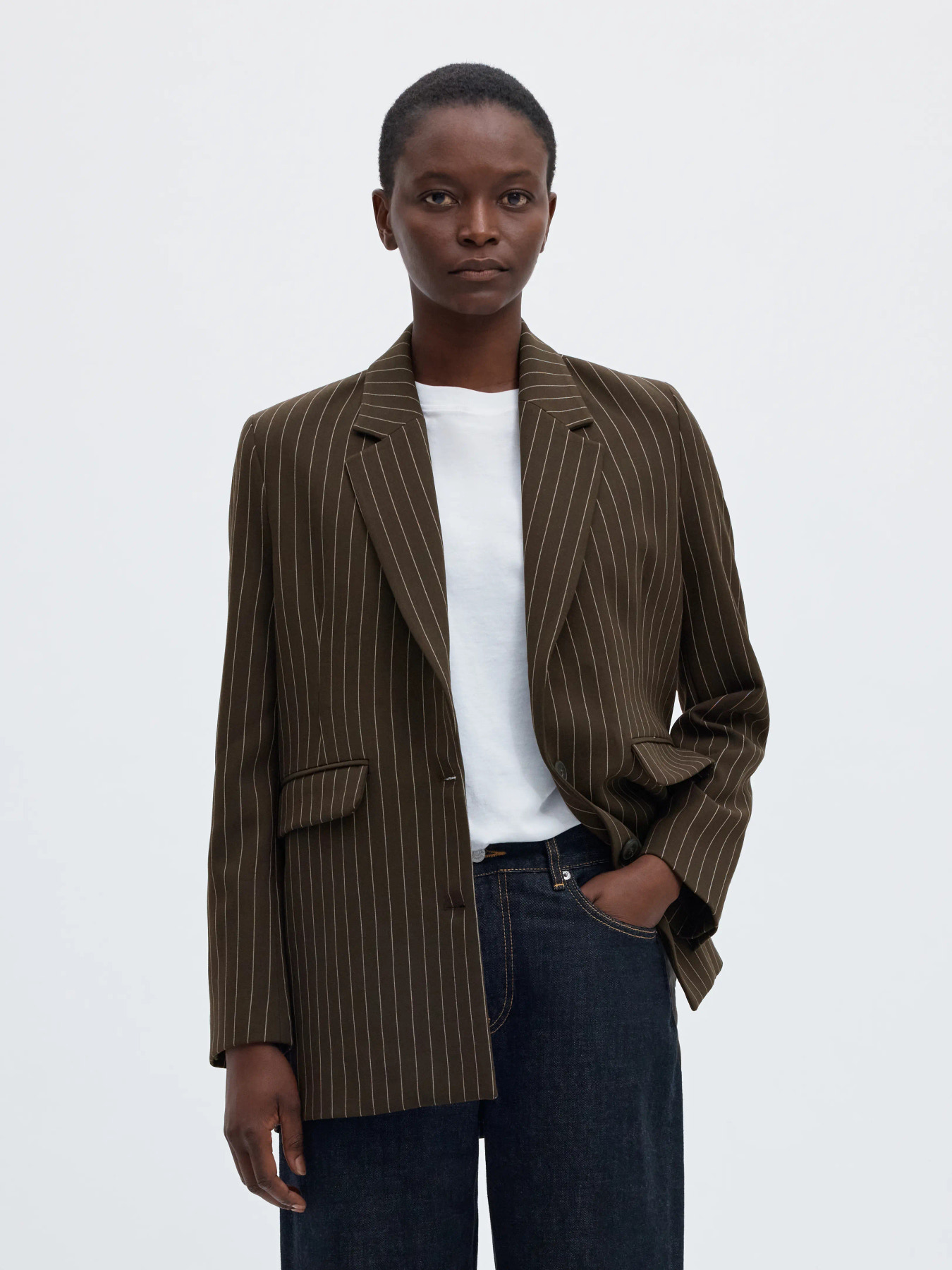 SLWRITA LS RELAXED BLAZER PIN STRI NOOS Delicioso PINSTRIPE - 2