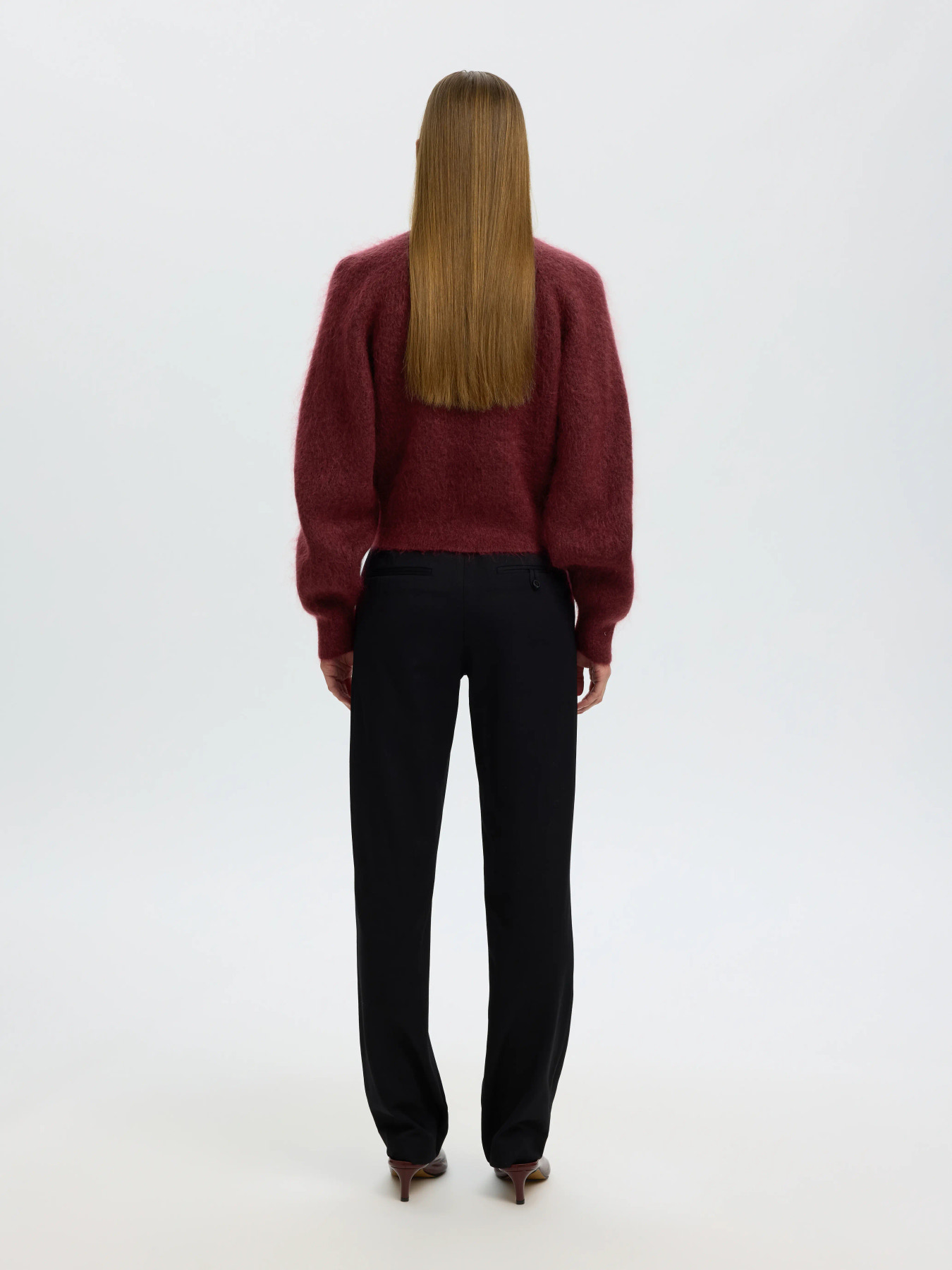 SLWMIRA LS KNIT SHORT O-NECK NOOS Tawny Port - 6