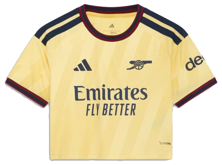 2026/2027 ARSENAL ADIDAS TREDJETRÖJA KORTÄRMAD DAM - CROP SHIRT