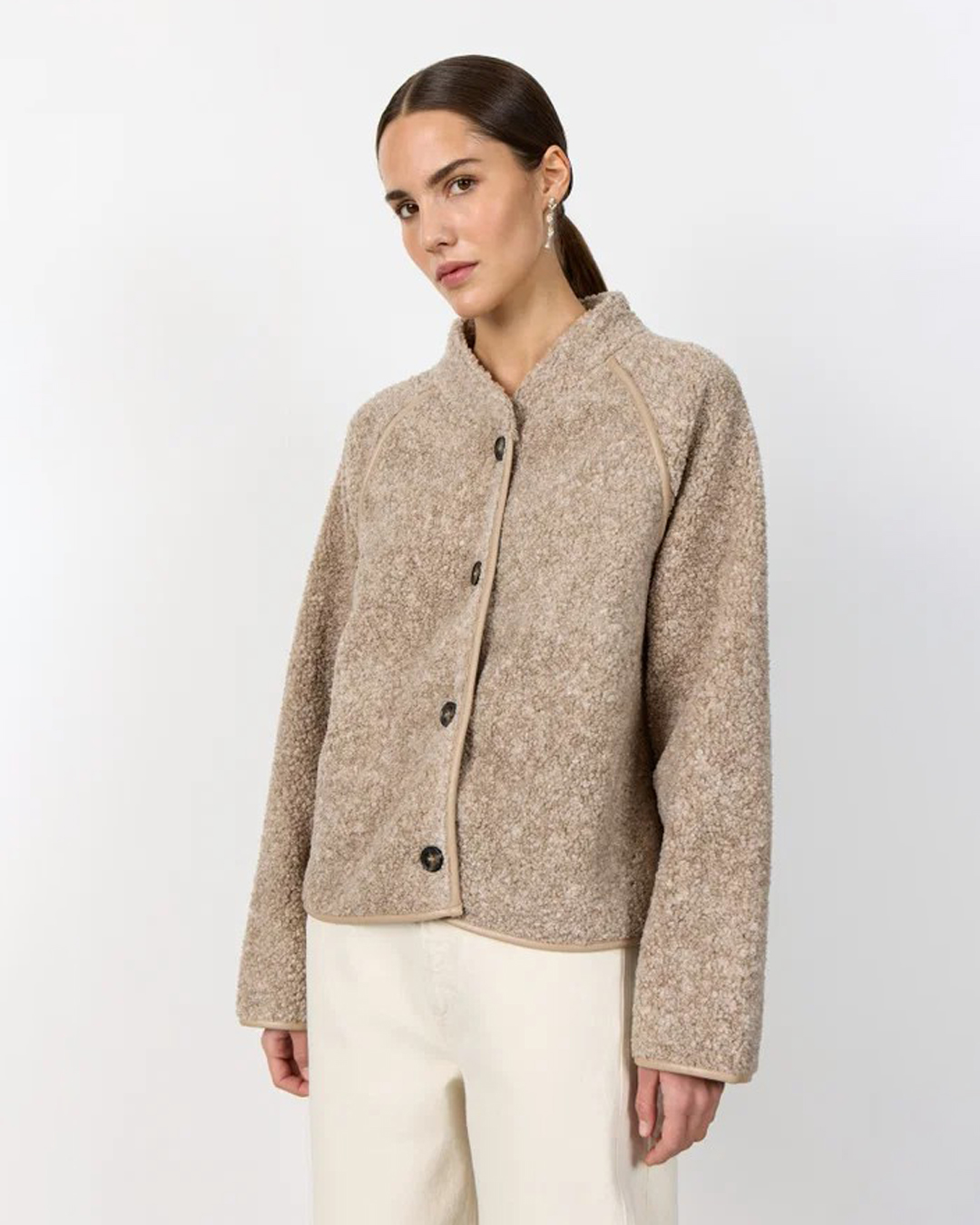 Teddyjacka Pernille beige